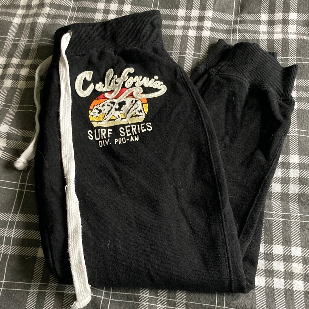 California Surf Series Kids Black Sweatpants Sz M (fits women xs)